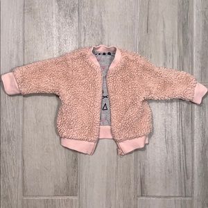 Sherpa reversible pink tribal jacket 9m